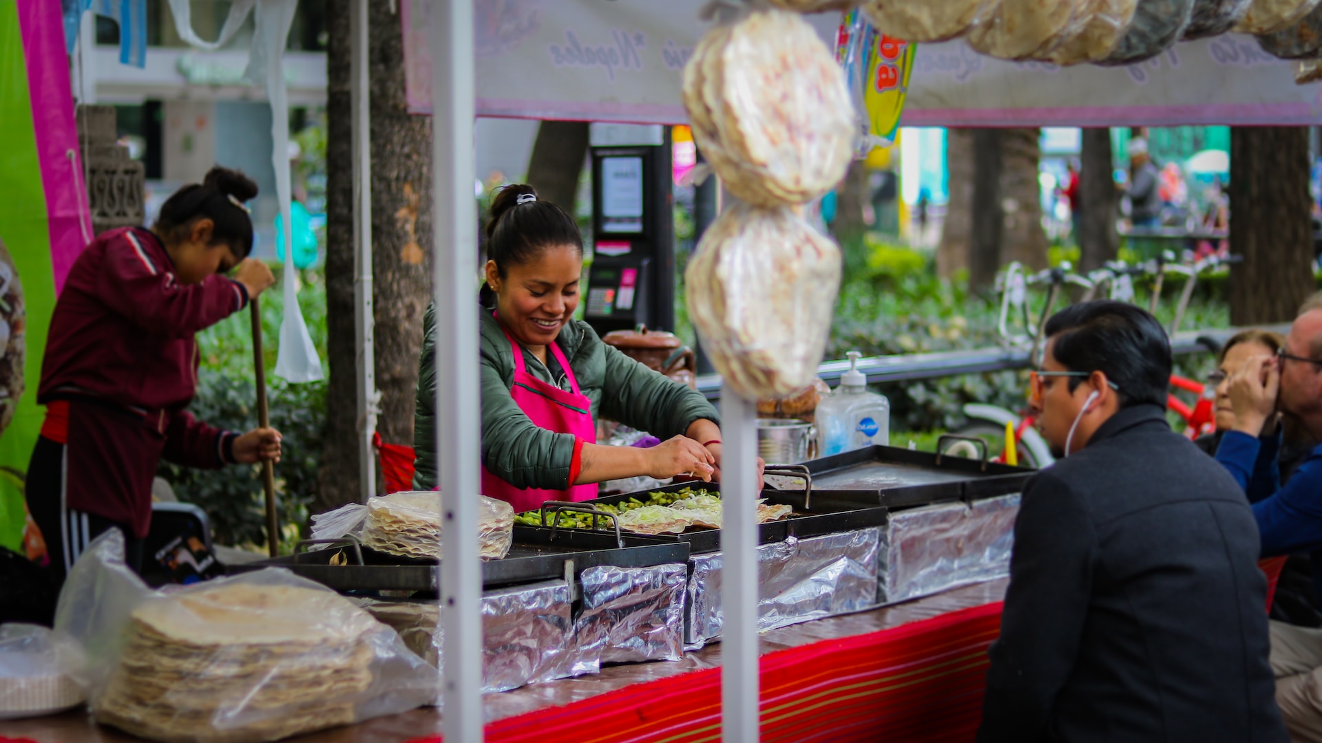 food stall in mexico