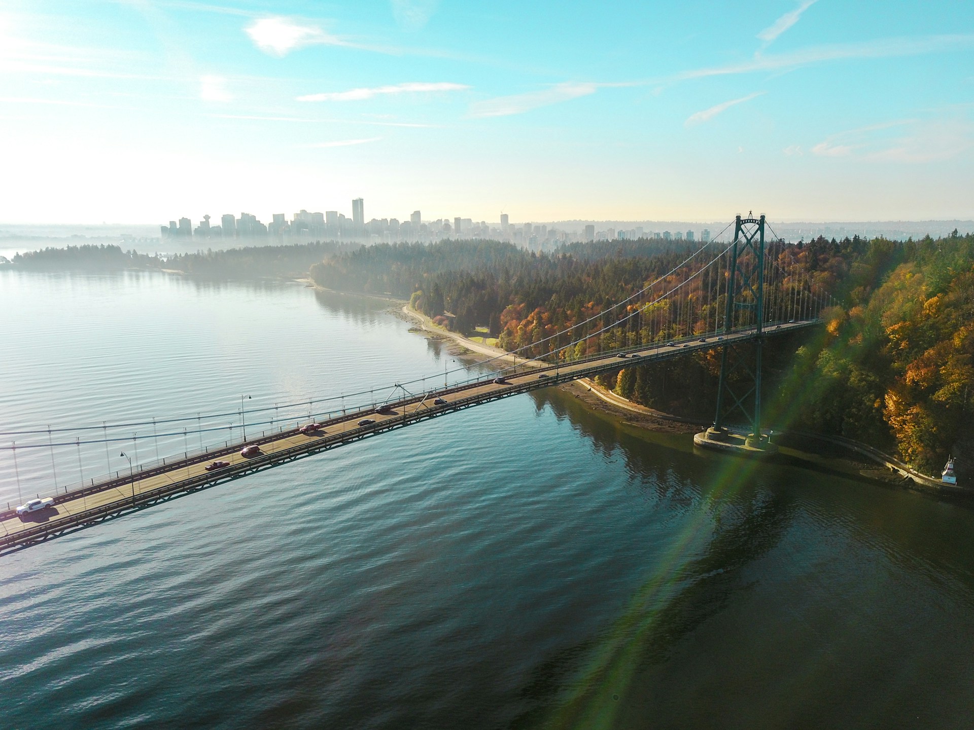 lions gate bridge in Vancouver bc