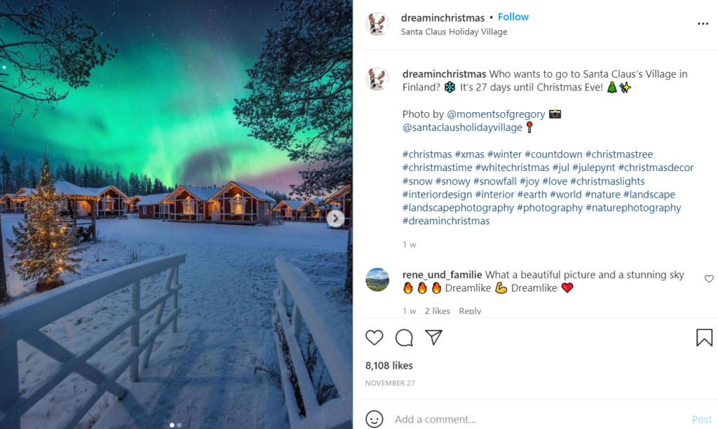 Visit the Santa Claus Village in Lapland, Finland. 